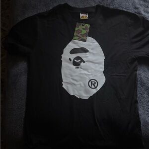 BLACK AND WHITE BAPE SHIRT